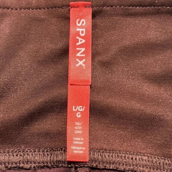NWT Spanx Faux Patent Leather Leggings Tall Ruby Large 20301T - Picture 8 of 9